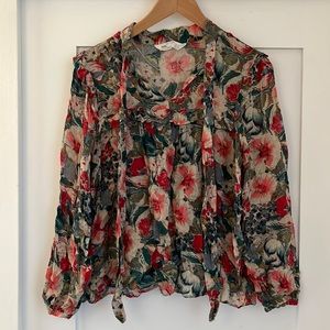 Flowy floral blouse